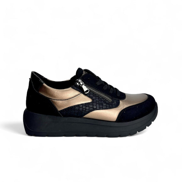 Remonte D2V02 Black & Gold Stretch.