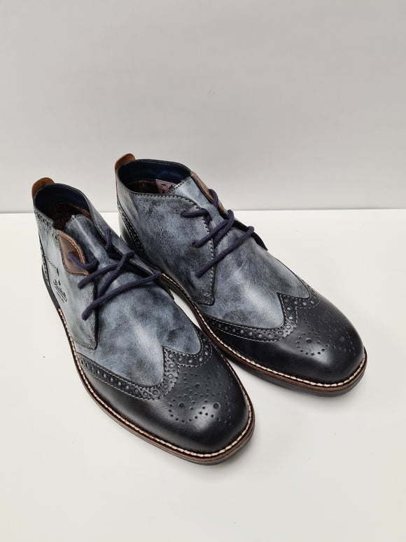 Rieker B1343 Navy multi brogue